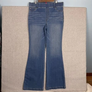 Spanx Denim Flare Pull-On Jeans Comfort Stretch Bootcut 2X Tall 2T Plus Size - Picture 1 of 10