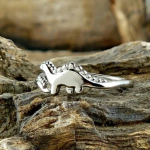 Dinosaur Stegosarus Ring Adjustable from Sz 5 to Sz 7 Rings Kids Adults Unisex  - Picture 1 of 4