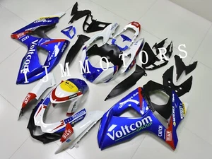 For GSXR1000 09-16 Blue White Voltcom ABS Injection Mold Bodywork Fairing Kit - Imagen 1 de 8