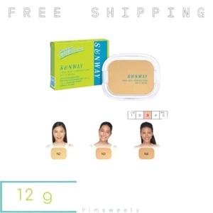 12 g Refill - Sunway Two-Way Powder Cake SPF 15 Foundation Coverage Waterproof - Picture 1 of 15