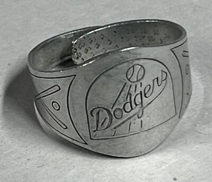 Vintage 1957 Brooklyn Dodgers Kelloggs Cereal Premium Aluminum Baseball MLB Ring - Picture 1 of 5