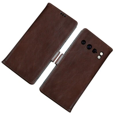 For Google Pixel Genuine Leather Case Cover Wallet Card Slot with Kickstand - Image 1 of 4