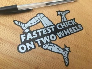 Fastest Chick on Two Wheels Decal (Medium) - Picture 1 of 1