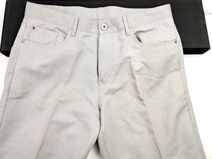 Calvin Klein Men's Classic Slim Fit Solid Linen 5-Pocket Pants Grey, 34Wx30L - Picture 1 of 7