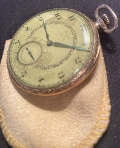 Vintage Elgin Art Deco Pocket Watch - Running - 17 Jewels - 1931 Dedication - Picture 1 of 5
