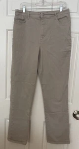 Gloria Vanderbilt Women's Jeans Size 14 Beige Tan Khaki Cotton Stretch Casual - Picture 1 of 4
