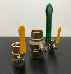 Lot of 3 New Assorted Rubinc Bronze Ball Valves (Model T242 600CWP, S95 600CWP) - Picture 1 of 6