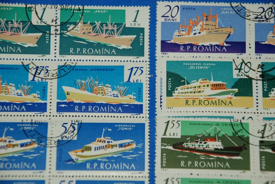 1961 Romania SC 1416-1421 ** Different Ships - 10 x Complete Sets of 6 Foto 1 de 1