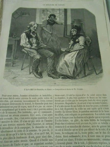 Le Dimanche du Paysan en Alsace 1866 Gravure Print Article - Picture 1 of 1