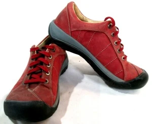 Keen Presidio Damenschuh, rotes Leder, Größe US 7, Wanderschuh - Bild 1 von 7