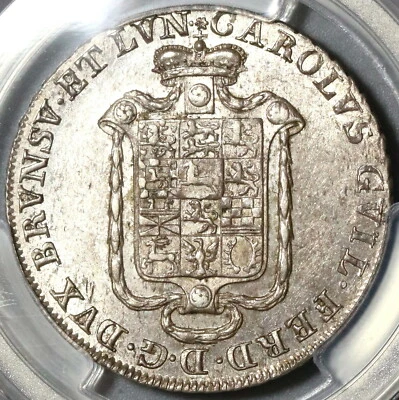1791 PCGS AU 58 Brunswick 16 Groschen German State Coin POP 1/1 (20011401C) - Image 1 of 4