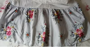 Chaps-Ralph Lauren-Nantucket Falda Cama King-Rayas y Florales-100% Algodón 1990 - Imagen 1 de 12