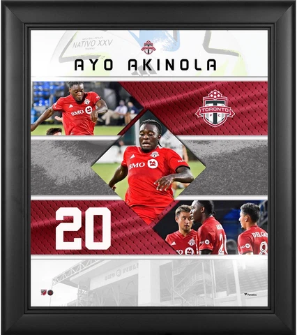 Ayo Akinola Toronto FC Framed 15" x 17" Stitched Stars Collage Cover
