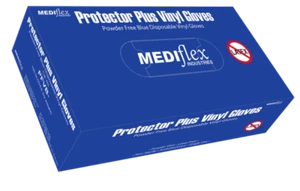 NEW MEDIflex Vinyl Gloves Powder Free - Blue, Large (100 gloves per box) - Picture 1 of 1