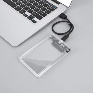 USB 3.1/Type C Hard Drive Enclosure for 2.5in SATA HDD SSD(w/ UABC to A C Cable) - Afbeelding 1 van 12
