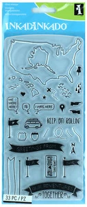 Inkadinkado Clear Ink Stamps Our Adventures Set - Picture 1 of 1