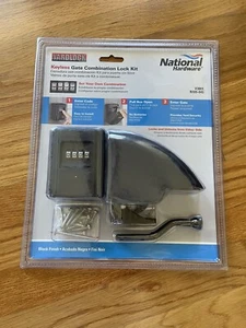 National Hardware YARDLOCK N109-045 Keyless Gate Latch Black Set Your Own Combo - Picture 1 of 2
