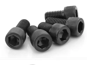M9 1.25mm Pitch Black 12.9 Grade Fine Thread Screw Hex Socket Cylindrical Head - Picture 1 of 3