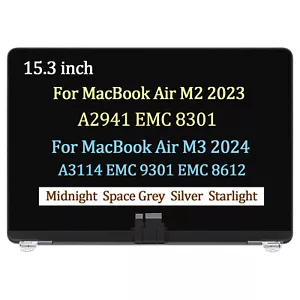 per MacBook Air A2941 A3114 2023 2024 Schermo LCD Display Ricambio Assemblaggio - Foto 1 di 9