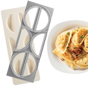 Pierogi Maker w Tray and Press- Makes 6 Pierogis, Dumplings, Potstickers or P... - Picture 1 of 8