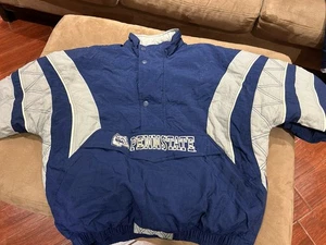 Vintage Penn State Nittany Lions 1/2 Zip Starter Jacket Size XL Blue Pullover - Bild 1 von 7