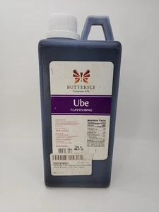 Exp. 08/26 Butterfly Ube Purple Yam Flavoring 1 Liter/33.8 oz - Picture 1 of 3