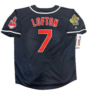 Camiseta Kenny Lofton 1995 Cleveland Indians Alt Azul Marino Serie Mundial Para Hombre Grande - Imagen 1 de 4
