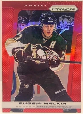 2013-14 Panini Prizm🔥Evgeni Malkin🔥 Red Prizm SP #85 Foto 1 de 2