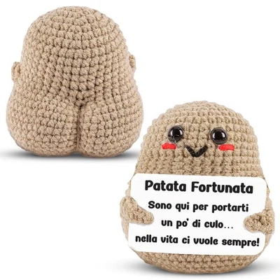 WELCOMAT Patata Portafortuna Positive Potato Regalo Simpatici Idee Regalo per - Immagine 1 di 4