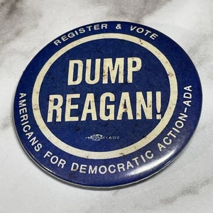 Dump Reagan Americans For Democratic Action 2 1/4" Political Pinback HS29a - Bild 1 von 2