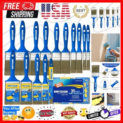 Paquete de 30 pinceles de pintura versátiles King Origin - 5 tamaños para pintura de precisión Foto 1 de 4