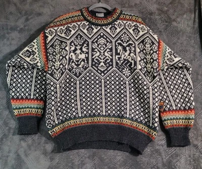 Dale of Norway 94 Lillehammer Chunky Knit Wool Sweater Pullover Large Christmas  - Image 1 of 4