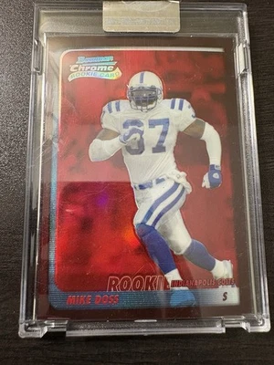 2003 Bowman Chrome Encased Red Refractor /235 Mike Doss #193 Rookie RC Colts - Image 1 of 2