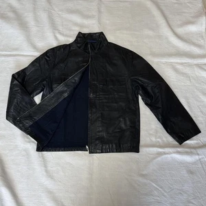C.P. Company Archive Dark Navy 48 Leather Jacket #PG6V9U - Picture 1 of 12