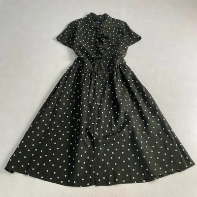 Vestido Largo W3834 Tricot COMME des GARÇONS Volantes Lunares Caqui Talla M–L Foto 1 de 4