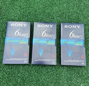 Neu Sony Premium Qualität VHS T-120 6 Stunden Videokassette Band 3er-Pack - Bild 1 von 3