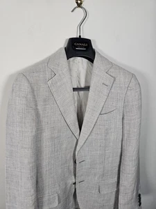 Suit Supply Pure Ormezzano Linen Jacket UK 34/36 Grey Summer Blazer RRP £379 - Picture 1 of 21