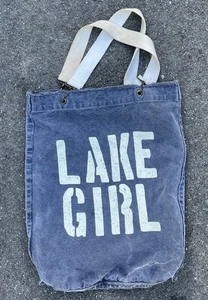 Bolso de Mano Lake Girl Lake Gear Distressed Grande Azul Denim 18" - Imagen 1 de 5