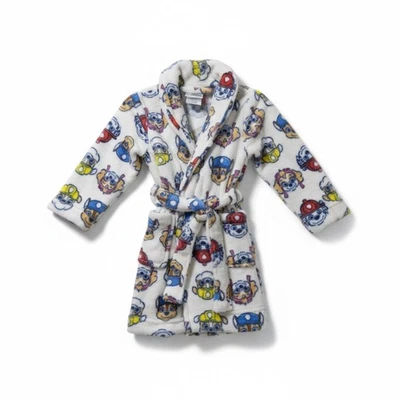 Nickelodeon Paw Patrol Toddler Boys Bathrobe Size 2T Plush Fleece Robe w/ Belt - Image 1 of 4