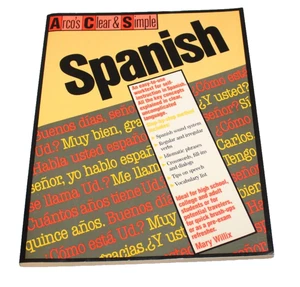Arco's Clear & Simple Spanish Mary Willix 1986 Easy Self Instruction Key Concept - Picture 1 of 3
