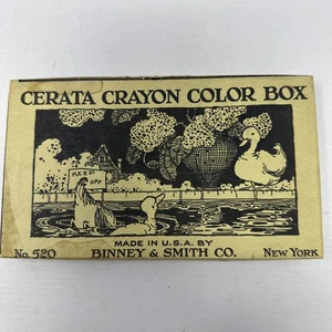 Vintage Create Crayon Farbkasten No 520 Binney & Smith Co mit 14 / Original Crayo - Bild 1 von 11