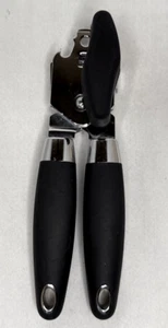 "Abridor de latas manual de tacto suave ONEIDA 8"" con abrebotellas ~ inoxidable y negro usado en excelente estado! - Imagen 1 de 6