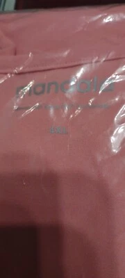 MANDALA 4XL PEONY,6 POCKET,V- NECK BUTTERY SOFT,STRETCHY SCRUB TOP, WRINKLE-FREE - Image 1 of 4