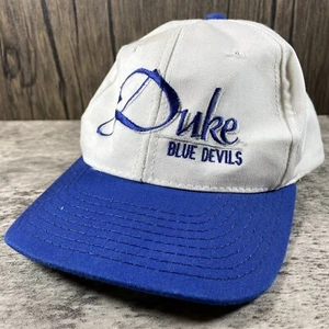 Vintage 90s Duke Blue Devils The Game Script SnapBack Hat Cap Made In USA - Picture 1 of 9