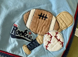 Carters little ROOKIE football baseball thick quilted receiving BABY BLANKET boy - Picture 1 of 10