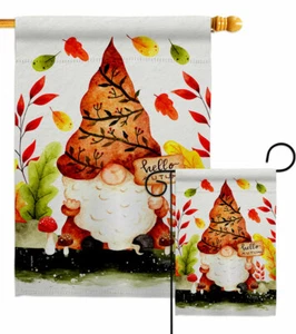 Bandera de jardín de gnomo de otoño amigos decorativa pequeño regalo patio casa pancarta - Imagen 1 de 17