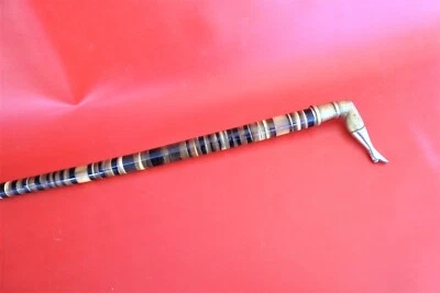 Canne ancienne pommeau jambe de femme - Photo 1/4