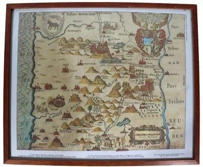 Framed T. Fuller Map of The Tribe of Ephraim - Image 1 of 4