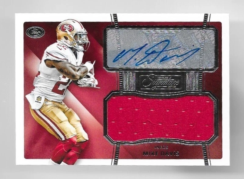 mike davis 2015 donruss signature series autograph jersey auto true rc #469 - Image 1 of 2