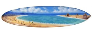 Strand Surfboard 100cm Deko Schild Holzschild Surfbrett Tiki Hütten Strandhütte - Bild 1 von 8